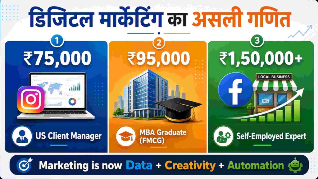 Digital Marketing का असली गणित, जो कोई नहीं बताता, ₹75,000 vs ₹95,000 vs ₹1,50,000+ :